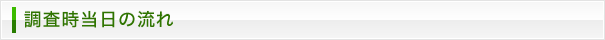 調査時当日の流れ